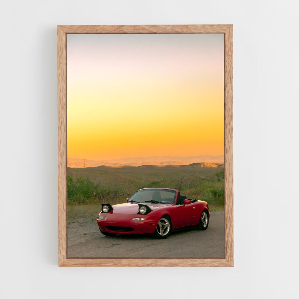 Poster Rouge passion injecte – affiche Mazda (vue 4)